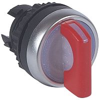 Переключатель - Osmoz - для комплектации - с подсветкой - 2 положения с фиксацией - 45° - красный | код 024031 |  Legrand